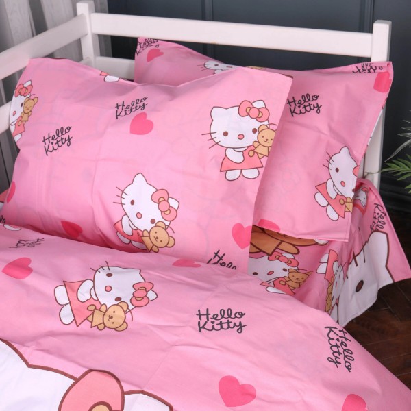 Фото - Комплект постільної білизни дитячий MirSon 110х140 см Kids Time 17-0903 Kitty Sweet Hearts Бязь (2200012399095)